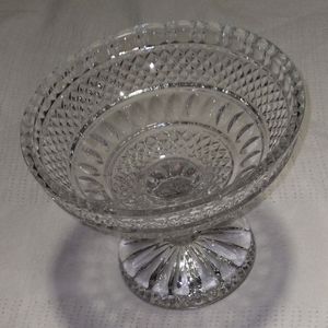 Vintage Diamond Pattern Compote